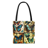 Vintage 70's Inspired Butterfly Quilt Pattern Tote Bag!