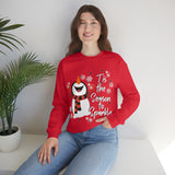 Tis The Season To Sparkle Snowman Unisex Heavy Blend Crewneck Sweatshirt! Winter Vibes!