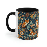 Vintage 70's Floral Foxy Accent Coffee Mug, 11oz!