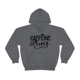 Caffeine King Unisex Heavy Blend Hooded Sweatshirt! Sarcastic Vibes!