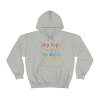 Pop Pop The Man The Myth The Legend Unisex Heavy Blend Hooded Sweatshirt! Grandparent Vibes!