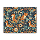 Vintage 70's Inspired Floral Foxy Canvas Gallery Wraps!