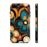 Vintage Florals Brown and Teal Tough Phone Cases, Case-Mate!