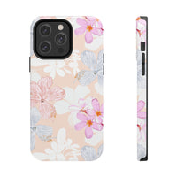 Pink Floral Hibiscus Flowers Tough Phone Cases, Case-Mate! Summer Vibes!