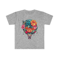 Floral Hot Air Balloon Boho Succulent Plants Unisex Graphic Tees! Summer Vibes!