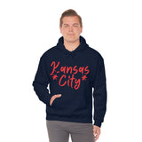 Kansas City Football Red Unisex Heavy Blend Hooded Sweatshirt! Football Season!