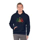 Merry Christmas Leopard Print Unisex Heavy Blend Hooded Sweatshirt! Winter Vibes!