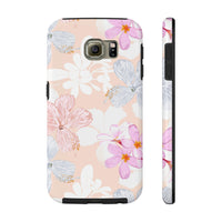 Pink Floral Hibiscus Flowers Tough Phone Cases, Case-Mate! Summer Vibes!