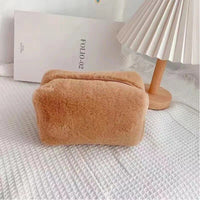 Soft Fur Travel Makeup Organizer Bag for Women