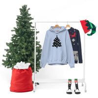 Star Christmas Tree Minimalistic Design Unisex Heavy Blend Hooded Sweatshirt! Winter Vibes!