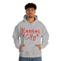 Kansas City Football Red Unisex Heavy Blend Hooded Sweatshirt! Football Season!