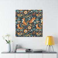 Vintage 70's Inspired Floral Foxy Canvas Gallery Wraps!