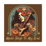 Vintage 70's Inspired Music Sings To My Soul Canvas Gallery Wraps!