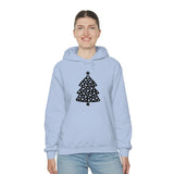 Christmas Tree Polka Dot Minimalistic Unisex Heavy Blend Hooded Sweatshirt! Winter Vibes!