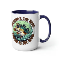 Grandpas The Name and Fishing is My Game Two-Tone Coffee Mugs, 15oz! Fathers Day!