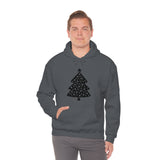 Christmas Tree Polka Dot Minimalistic Unisex Heavy Blend Hooded Sweatshirt! Winter Vibes!