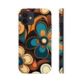 Vintage Florals Brown and Teal Tough Phone Cases, Case-Mate!