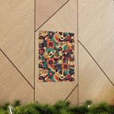 Vintage 70's Inspired Musical Notes Florals Premium Matte Vertical Posters!