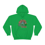 Merry Christmas Sunflower Holiday Unisex Heavy Blend Hooded Sweatshirt! Winter Vibes!