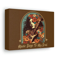 Vintage 70's Inspired Music Sings To My Soul Canvas Gallery Wraps!