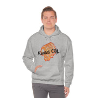 Kansas City Football Chief Outlined Unisex Heavy Blend Hooded Sweatshirt! Football Season!