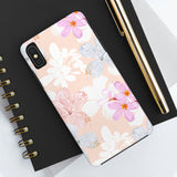 Pink Floral Hibiscus Flowers Tough Phone Cases, Case-Mate! Summer Vibes!