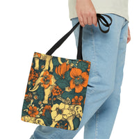 Vintage 70's Inspired Elephant Print Tote Bag!