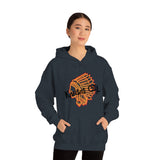 Kansas City Football Chief Outlined Unisex Heavy Blend Hooded Sweatshirt! Football Season!