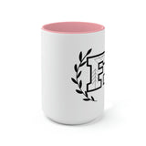 Freckled Fox Company Brand Logo 2023 Two-Tone Coffee Mugs, 15oz! Merch! Spring Vibes!