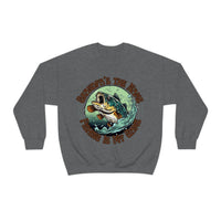 Grandpas The Name and Fishing is My Game Fathers Day Unisex Heavy Blend Crewneck Sweatshirt!