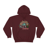 Merry Christmas Sunflower Holiday Unisex Heavy Blend Hooded Sweatshirt! Winter Vibes!