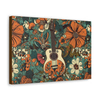 Floral Vintage 70's Inspired Guitar Canvas Gallery Wraps!