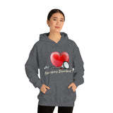 Valentines Day Stethoscope Heart Hug Emergency Department Unisex Heavy Blend Hooded Sweatshirt! Spring Vibes!