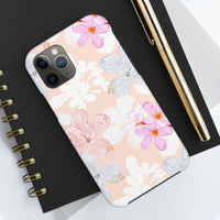 Pink Floral Hibiscus Flowers Tough Phone Cases, Case-Mate! Summer Vibes!