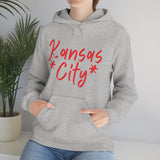 Kansas City Football Red Unisex Heavy Blend Hooded Sweatshirt! Football Season!