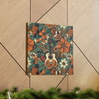 Floral Vintage 70's Inspired Guitar Canvas Gallery Wraps!