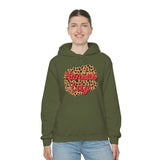 Kansas City Football Leopard Print Unisex Heavy Blend Hooded Sweatshirt! Football Season!