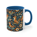 Vintage 70's Floral Foxy Accent Coffee Mug, 11oz!