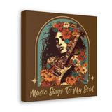 Vintage 70's Inspired Music Sings To My Soul Canvas Gallery Wraps!