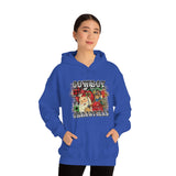 Rustic Cowboy Christmas Holiday Unisex Heavy Blend Hooded Sweatshirt! Winter Vibes!