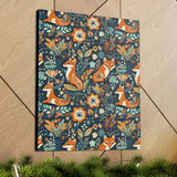 Vintage 70's Inspired Floral Foxy Canvas Gallery Wraps!