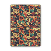 Vintage 70's Inspired Musical Notes Floral Canvas Gallery Wraps!