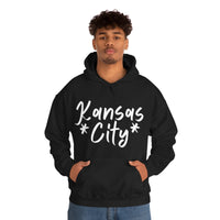 Kansas City Football White Logo Unisex Heavy Blend Hooded Sweatshirt! Football Season!