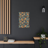 Vintage 70's Inspired Floral Foxy Canvas Gallery Wraps!