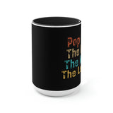 Pop Pop The man The Myth The Legend Two-Tone Coffee Mugs, 15oz! Grandparent Vibes!