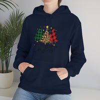 Merry Christmas Leopard Print Unisex Heavy Blend Hooded Sweatshirt! Winter Vibes!