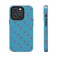 Valentines Day Tic Tac Toe Hearts Blue Tough Phone Cases, Case-Mate! Spring Vibes!