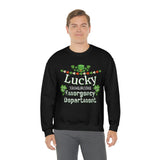 Lucky To Be in The Emergency Department Unisex Heavy Blend Crewneck Sweatshirt! Spring Vibes!