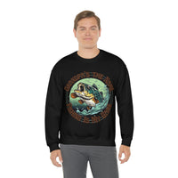 Grandpas The Name and Fishing is My Game Fathers Day Unisex Heavy Blend Crewneck Sweatshirt!