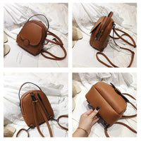Chic Mini Leather Backpack for Women